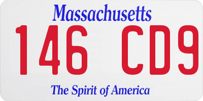 MA license plate 146CD9