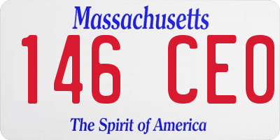 MA license plate 146CE0