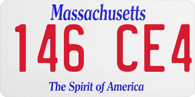 MA license plate 146CE4