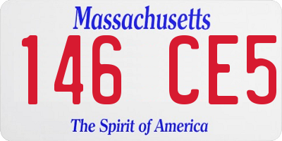 MA license plate 146CE5