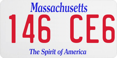 MA license plate 146CE6