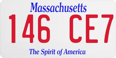 MA license plate 146CE7
