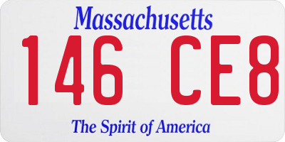 MA license plate 146CE8