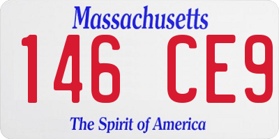 MA license plate 146CE9