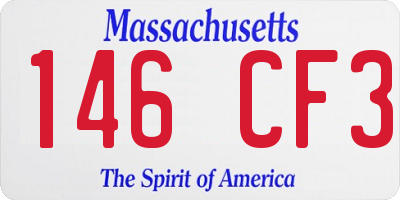 MA license plate 146CF3