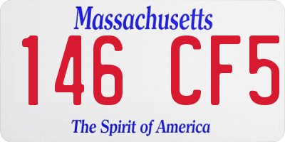 MA license plate 146CF5