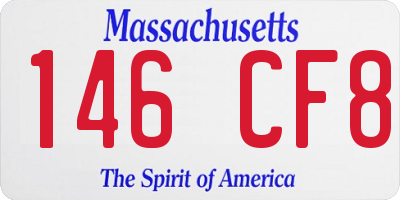 MA license plate 146CF8
