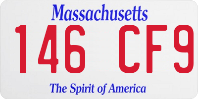 MA license plate 146CF9
