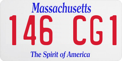 MA license plate 146CG1