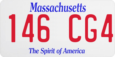 MA license plate 146CG4