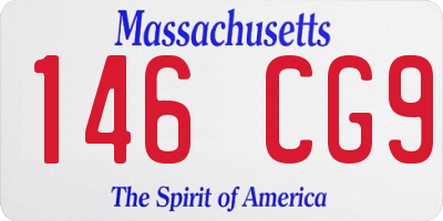 MA license plate 146CG9