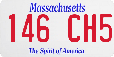 MA license plate 146CH5