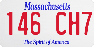 MA license plate 146CH7