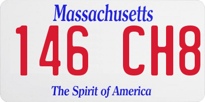 MA license plate 146CH8