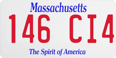 MA license plate 146CI4