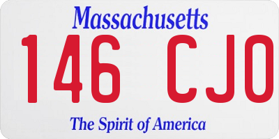 MA license plate 146CJ0