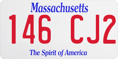 MA license plate 146CJ2
