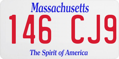 MA license plate 146CJ9