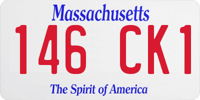 MA license plate 146CK1