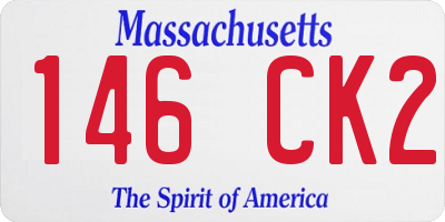 MA license plate 146CK2