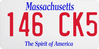 MA license plate 146CK5