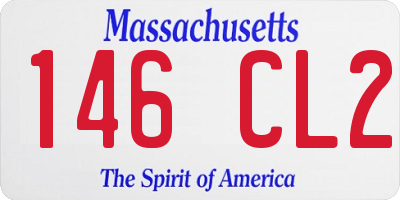 MA license plate 146CL2