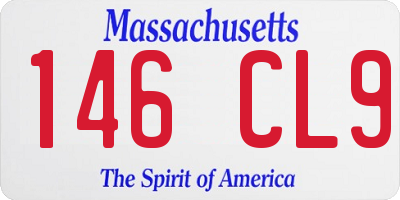 MA license plate 146CL9