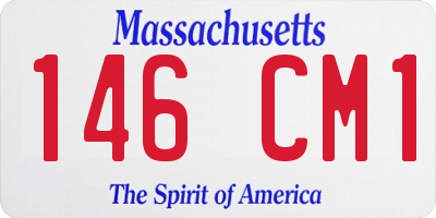 MA license plate 146CM1