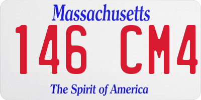 MA license plate 146CM4