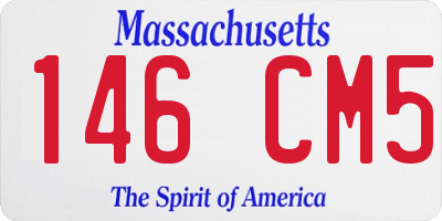 MA license plate 146CM5