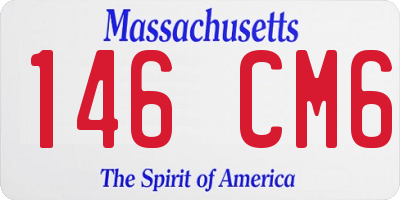 MA license plate 146CM6