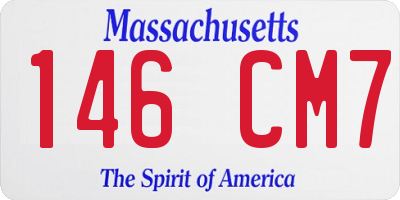 MA license plate 146CM7