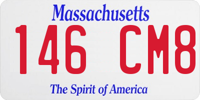 MA license plate 146CM8