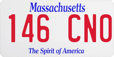 MA license plate 146CN0