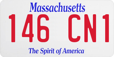 MA license plate 146CN1