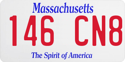 MA license plate 146CN8