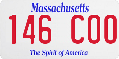 MA license plate 146CO0
