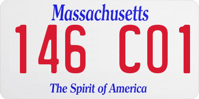 MA license plate 146CO1