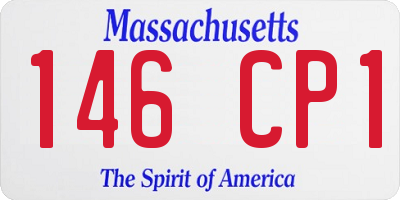 MA license plate 146CP1