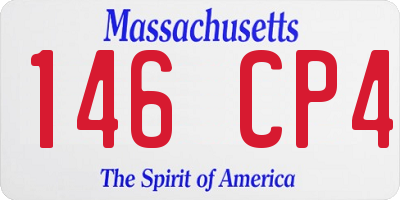 MA license plate 146CP4