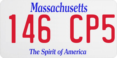MA license plate 146CP5