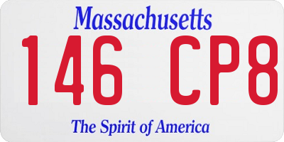 MA license plate 146CP8