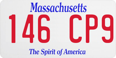 MA license plate 146CP9
