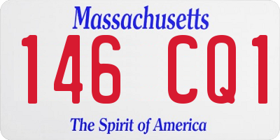 MA license plate 146CQ1
