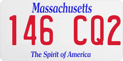 MA license plate 146CQ2