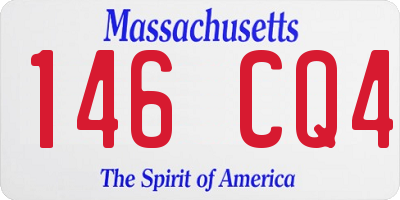 MA license plate 146CQ4