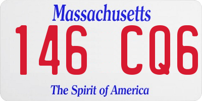 MA license plate 146CQ6