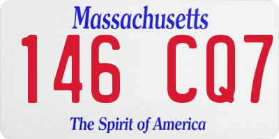 MA license plate 146CQ7