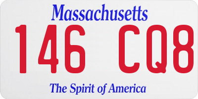 MA license plate 146CQ8