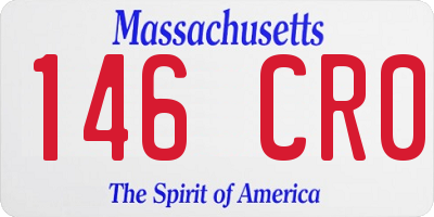 MA license plate 146CR0